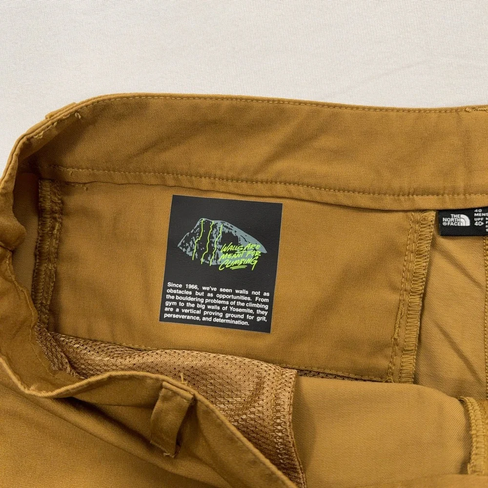 The North Face Project Pants Climbing Technical Chino Brown Mens 40 Short
